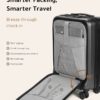 Luggage Sets 2 Piece, 20 Inch Carry On Luggage with USB Port and 28 Inch Checked Luggage with Front Opening, Expandable Suitcase TSA Approve Black 4