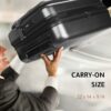 Luggage Sets 2 Piece, 20 Inch Carry On Luggage with USB Port and 28 Inch Checked Luggage with Front Opening, Expandable Suitcase TSA Approve Black 7